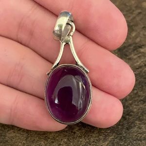 925 Sterling Silver Amethyst Pendant